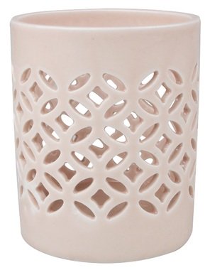 Svícen starorůžový porcelánový 7 x 8 cm