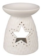 19606 Aromalampa s hvězdou porcelánová 10 x 13 cm bílá-1