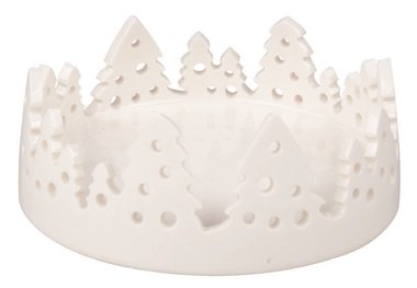 Dekorace z porcelánu se stromečky 10,5 x 4 x 10,5 cm