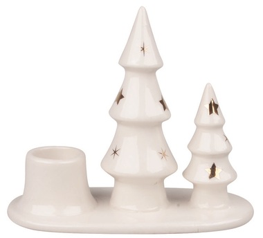 Svícen stromky porcelánový 12,5 x 10,5 x 6 cm, na svíčku 2,2 mm