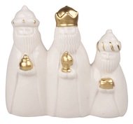 19631 Tři kr&aacute;lov&eacute; se zlat&yacute;m dekorem z porcel&aacute;nu 13 x 12 x 5 cm-1
