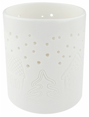 Svícen porcelánový Domky 11 x 13,5 x 11 cm