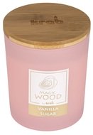 Svíčka MAGIC WOOD s dřevěným knotem, Vanilla Sugar, 300 g