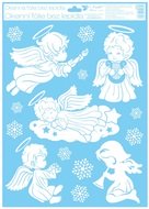 Okenní fólie – Andílci a vločky