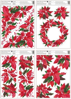 Okenní fólie Vánoční hvězda 30 × 42 cm