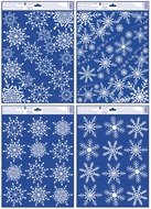 239 Okenn&iacute; f&oacute;lie s glitry b&iacute;l&eacute; rohy s vysekl&yacute;mi vločkami, 30 x 42 cm-1