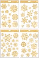 249 Okenn&iacute; f&oacute;lie vločky leskl&eacute; zlat&eacute; 20 x 30 cm-1