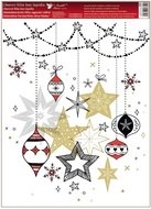 Okenní fólie – Zlaté hvězdy