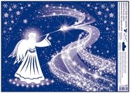 Okenní fólie – Andílek s trubkou