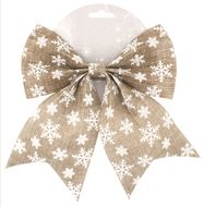 2752 Mašle jutová 24 cm s vločkami-1