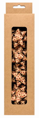 Rozeta dárková samolepicí červený puntík 6,5 cm, 4 ks
