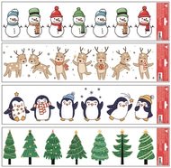 286 Okenní fólie vánoční barevné pruhy s glitry 64 x 15 cm-1 286 Okenní fólie vánoční barevné pruhy s glitry 64 x 15 cm-1