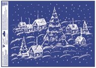 Okenní fólie – Vesnice se stromem