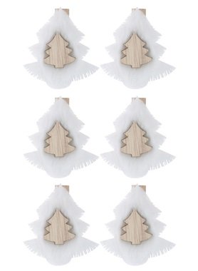 Stromky z filcu na kolíčku 4,5 x 4 x 0,5 cm, 6 ks v sáčku