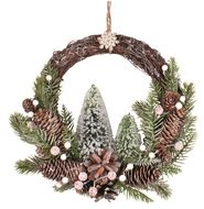 33012 Věnec se stromky na zavěšení o 26 cm + dekorace-1