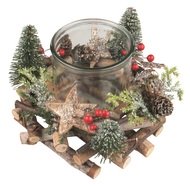 3399 Svícen se šiškami o 19 x 15 cm-1
