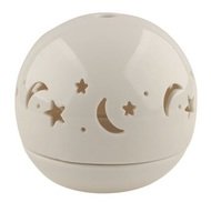 Svícen bílý porcelánový Hvězdná obloha 9,5 x 9 cm