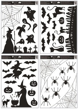 Okenní fólie Strašidelný Halloween 35 × 50 cm