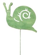 4124 Dřevěný šnek 8 cm zelený + drátek -1