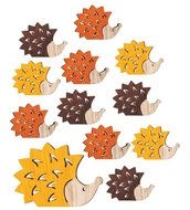42008 Ježci dřevěn&iacute; 4 x 3 cm mix barev, 12 ks-1