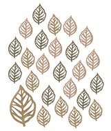 4295 Dřevěn&eacute; listy Mix barev 2 cm, 24 ks-1