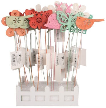 Ohrádka s celoročními barevnými zápichy mix 24 ks