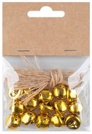 47002 Rolničky o 1,5 cm s prov&aacute;zkem, 15 ks v s&aacute;čku, zlat&eacute; -1