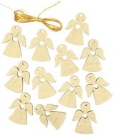 4801 Anděl dřevěn&yacute; zlat&yacute; 3 cm 12 ks na zavě&scaron;en&iacute;-2