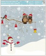 Okenní fólie – Sněhulák s větvičkou