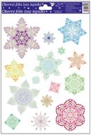 Okenní fólie – Vločky s ornamenty