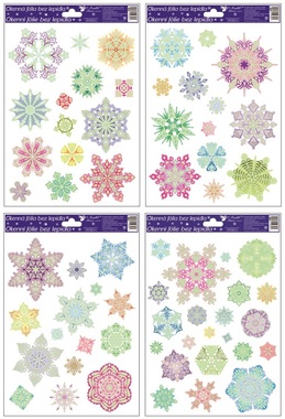 Okenní fólie Vločky svítící ve tmě 30 × 20 cm