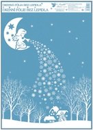 Okenní fólie – Měsíc s chaloupkami