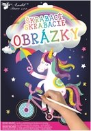 6619 Vyškrabávací obrázky 2 archy 16,5 x 21 cm JEDNOROŽEC-1