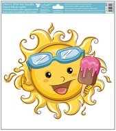 Okenní fólie – Sluníčko se zmrzlinou