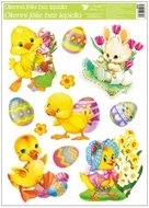 Okenní fólie – Kuře s modrým kloboukem