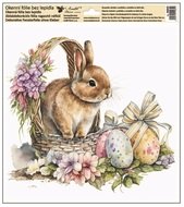 6905 Okenn&iacute; f&oacute;lie velikonočn&iacute; zaj&iacute;ček s glitry 30 x 33,5 cm-5