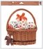 Okenní fólie – Košík s hnědou mašlí