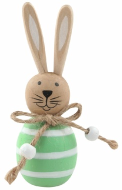 Zajíc dřevěný 3,5 x 10 x 3,5 cm na postavení