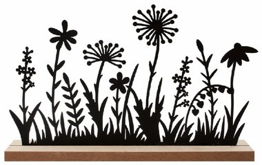 Louka z kovu 22 x 13,5 x 4 cm na postavení