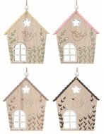 7384 Domek s pt&aacute;kem dřevěn&yacute; 10 x 11,5 x 0,5 cm na zavě&scaron;en&iacute;-1