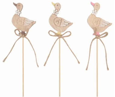 Husa dřevěná 4,5 x 5,5 x 0,5 cm + špejle