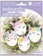 7738 Sada k dekorov&aacute;n&iacute; 4 ks vaj&iacute;ček - jednorožci -1