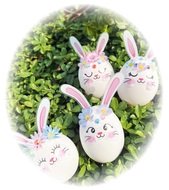 7739 Sada k dekorov&aacute;n&iacute; 4 ks vaj&iacute;ček - zaj&iacute;čci -2