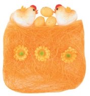 8081 Sisal s dekoracemi oranžový 13 x 12 cm -1