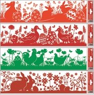 843 Okenní fólie pruh velikonoční siluety 45x12cm-1