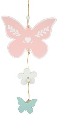 Motýlek dřevěný k zavěšení 30 cm 