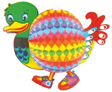 Lampion papírový, skládací Kačenka 45 x 35 x 23 cm