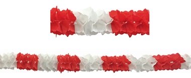Girlanda papírová Červenobílá 300 × 11 cm