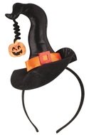 Čelenka černý klobouk Čarodějnice s dýní