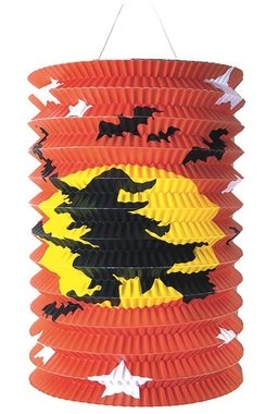 Lampion papírový válec, skládací Čarodějka 15 x 22 x 15 cm